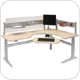 WorkRite Sierra Offset Corner Keyboard Cutout Height Adjustable Desks