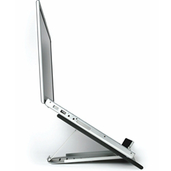 Side view of Goldtouch GTLS-0055 Go Travel Adjustable Ergonomic Notebook Stand