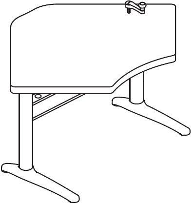 IdeaAtWork Proliftix Crank Equal Corner 2 Legs Height Adjustable Table