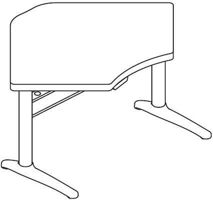 IdeaAtWork Proliftix Electric Equal Corner 2 Legs Sit-Stand Height Adjustable Table