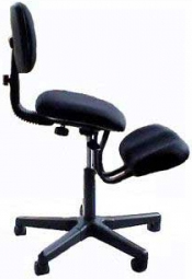 Jobri F1442 Solace Ergonomic Height Adjustment Kneeling Chair with Back Support