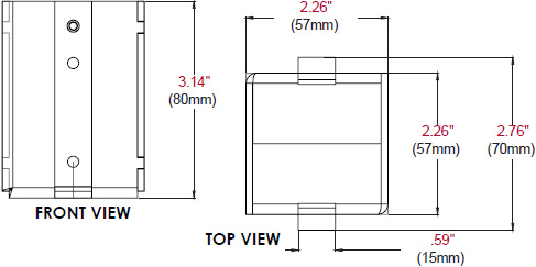 Technical drawing for 
Peerless MOD-ADF Pole Drill Fixture for Modular Projector Mounts