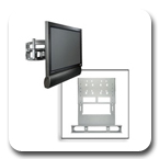 Peerless MSA-101 Multi-Channel Speaker Mount for Screens