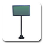 Peerless COL510P Floor Stand Pedestal Mount for 32 to 50 inch Screens