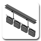 Peerless MDJ700 Jumbo CRT IN-LINE MDJ 700 Ceiling Mount MDJ-700