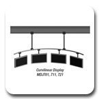 Peerless MDJ-701 Flat Panel Curvilinear 120 inch Ceiling Mount