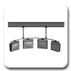 Peerless MDJ-701 Jumbo CRT Curvilinear Ceiling Mount