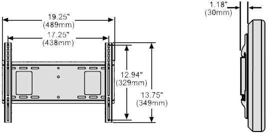 Peerless Universal Wall Mount for 23 46 Flat Panels