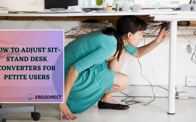 How to adjust sit-stand desk converters for petite users
