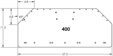 Diagram for Humanscale 400 Diagonal Big Board Keyboard Tray Platform System