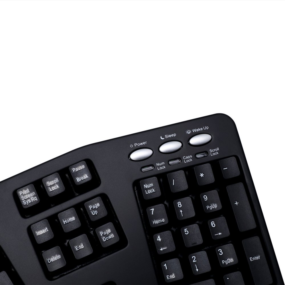 Adesso PCK-308UB Contoured USB Ergonomic Keyboard with Built-in TouchPad (USB)
