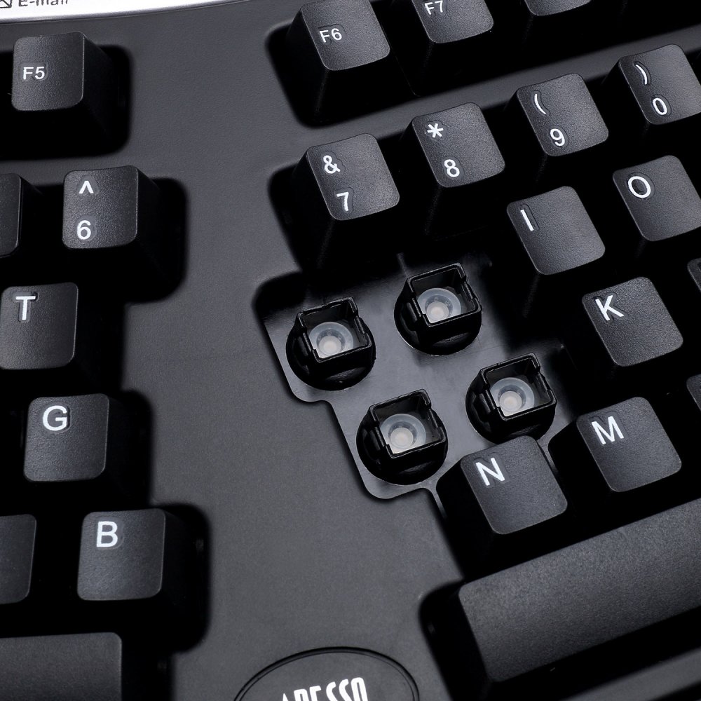 Adesso PCK-308UB Contoured USB Ergonomic Keyboard with Built-in TouchPad (USB)