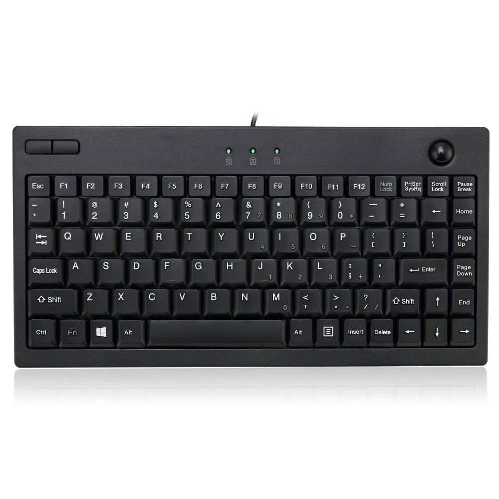 Adesso AKB-310UB EasyTrack USB Mini Ergonomic Trackball Keyboard