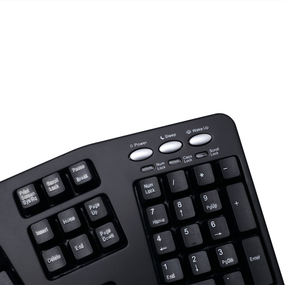 Adesso PCK-208B Tru-Form Media Contoured Ergonomic Keyboard