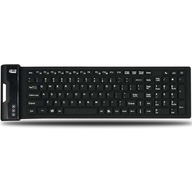 Adesso AKB-222UB SlimTouch Antimicrobial Waterproof Flex Keyboard