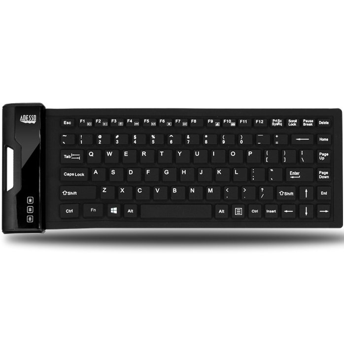 Adesso AKB-212UB Antimicrobial Waterproof Flex Keyboard