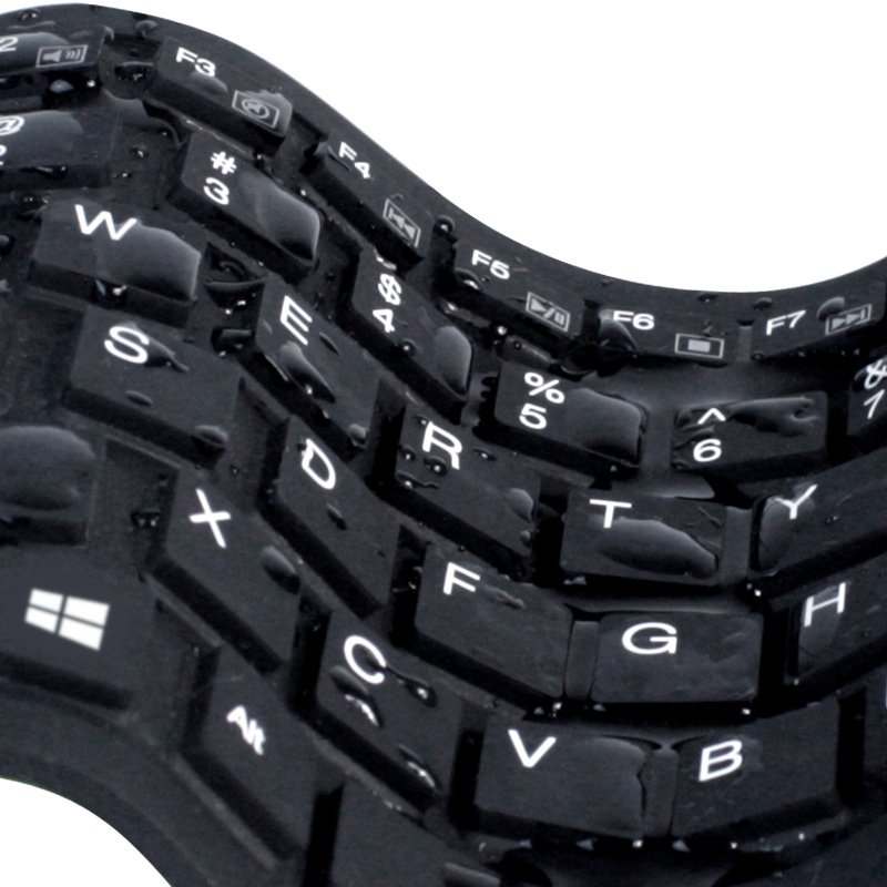 Adesso AKB-212UB Antimicrobial Waterproof Flex Keyboard