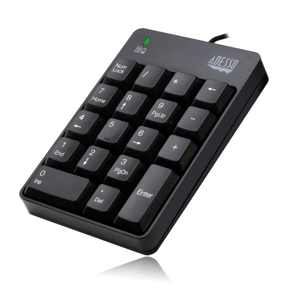 Adesso AKB-601UB USB Spill Resistant 18-Key Numeric Keypad