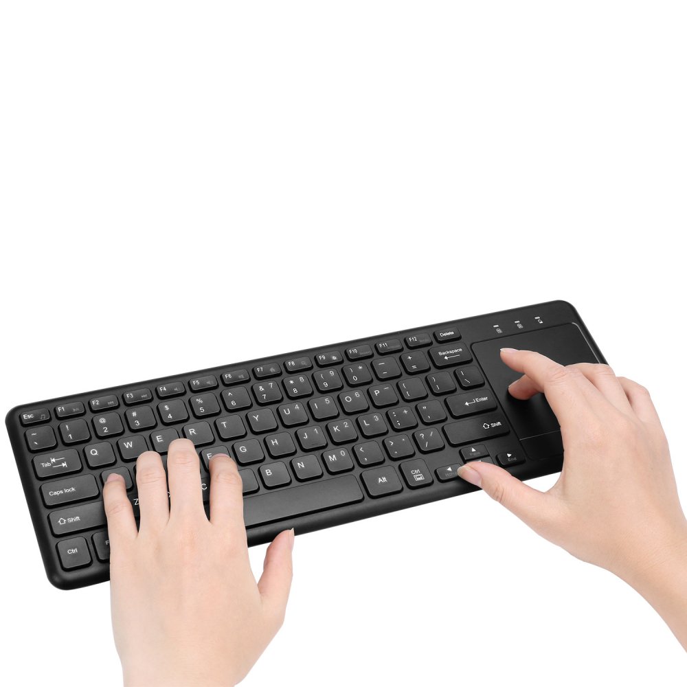 Adesso WKB-4050UB SlimTouch Wireless Keyboard with Built-in Touchpad