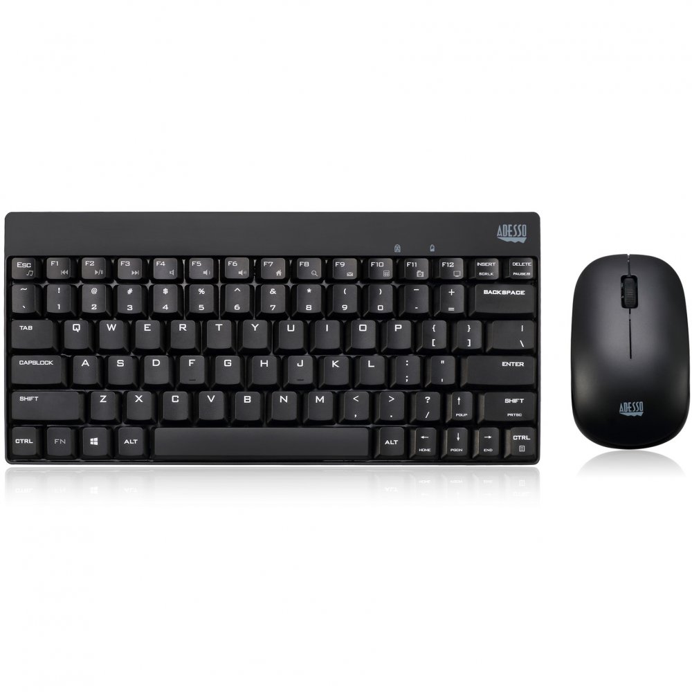 Adesso WKB-1100CB Wireless Spill Resistant Mini Keyboard & Mouse Combo