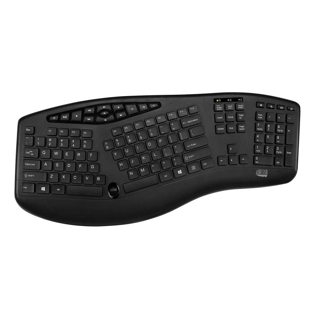 Adesso WKB-1600CB TruForm Wireless Ergonomic Keyboard & Optical Mouse