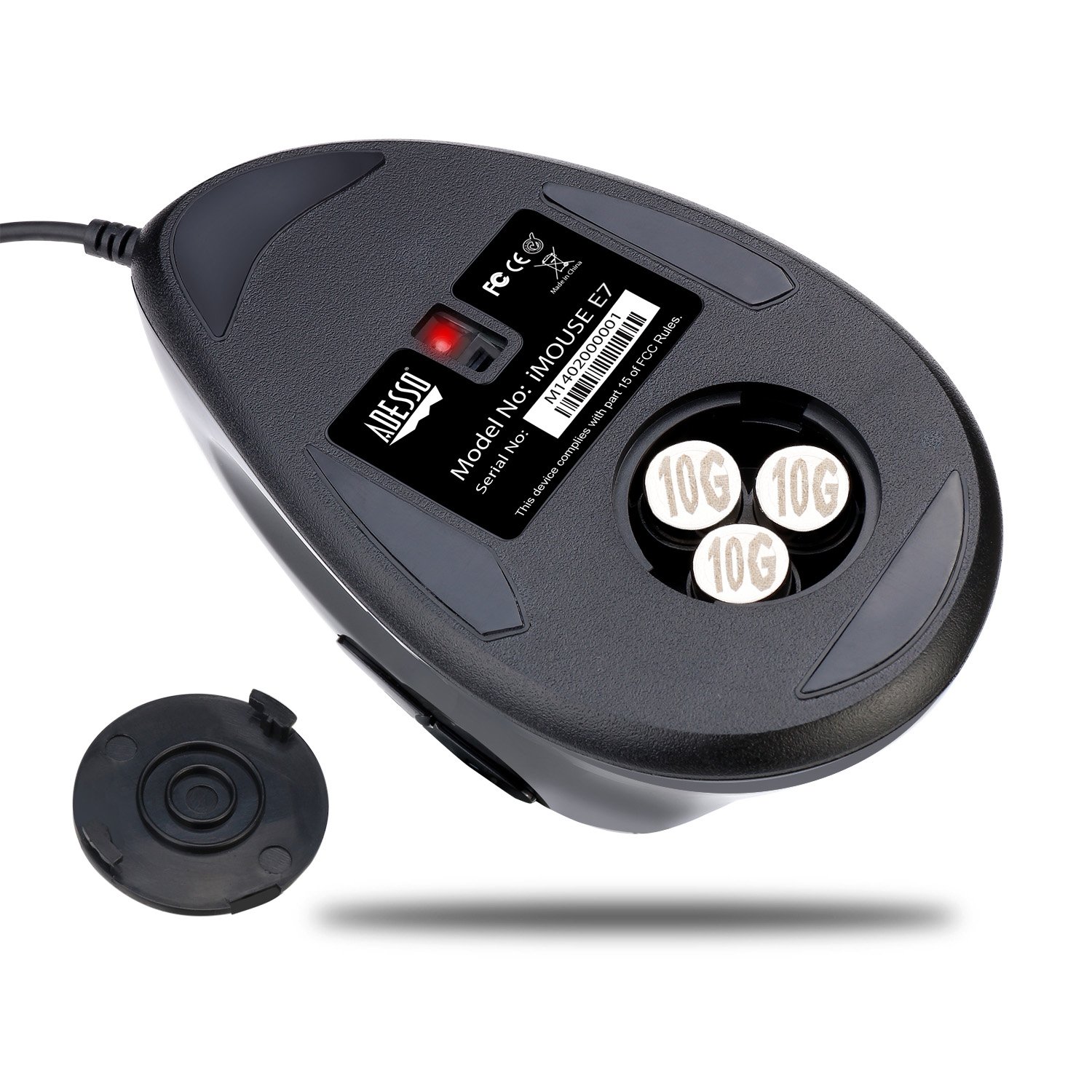 Adesso iMouse E7 Left-Handed Vertical Ergonomic Programmable Gaming Mouse