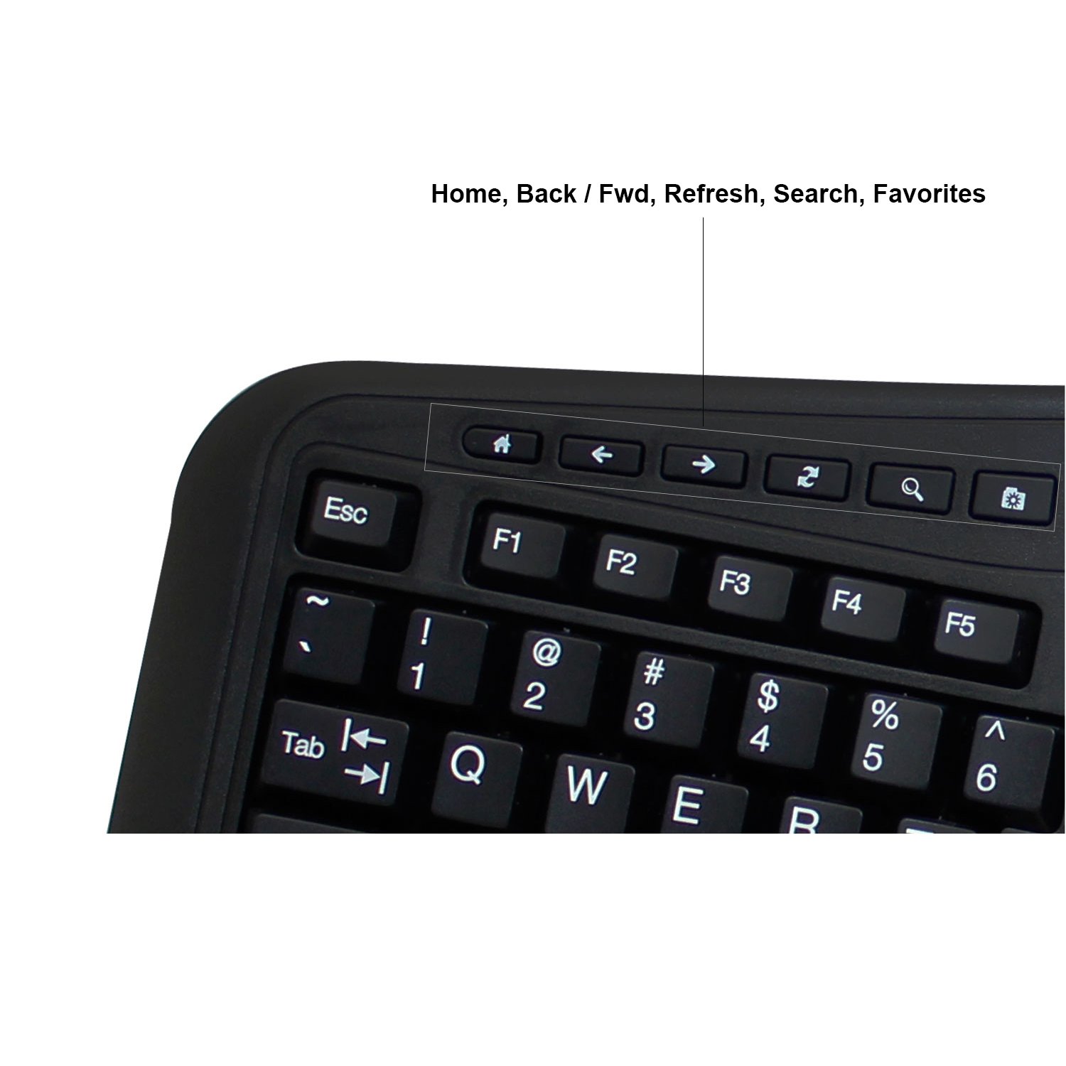 Adesso AKB-450UB Tru-Form Ergonomic Touchpad Keyboard