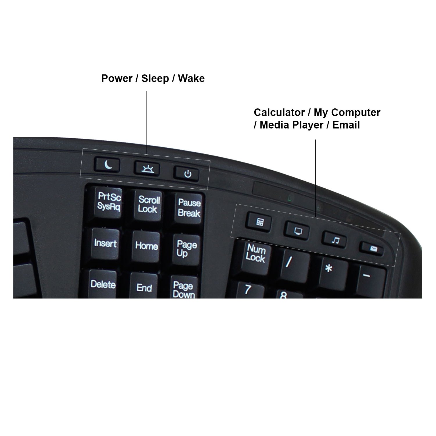 Adesso AKB-450UB Tru-Form Ergonomic Touchpad Keyboard