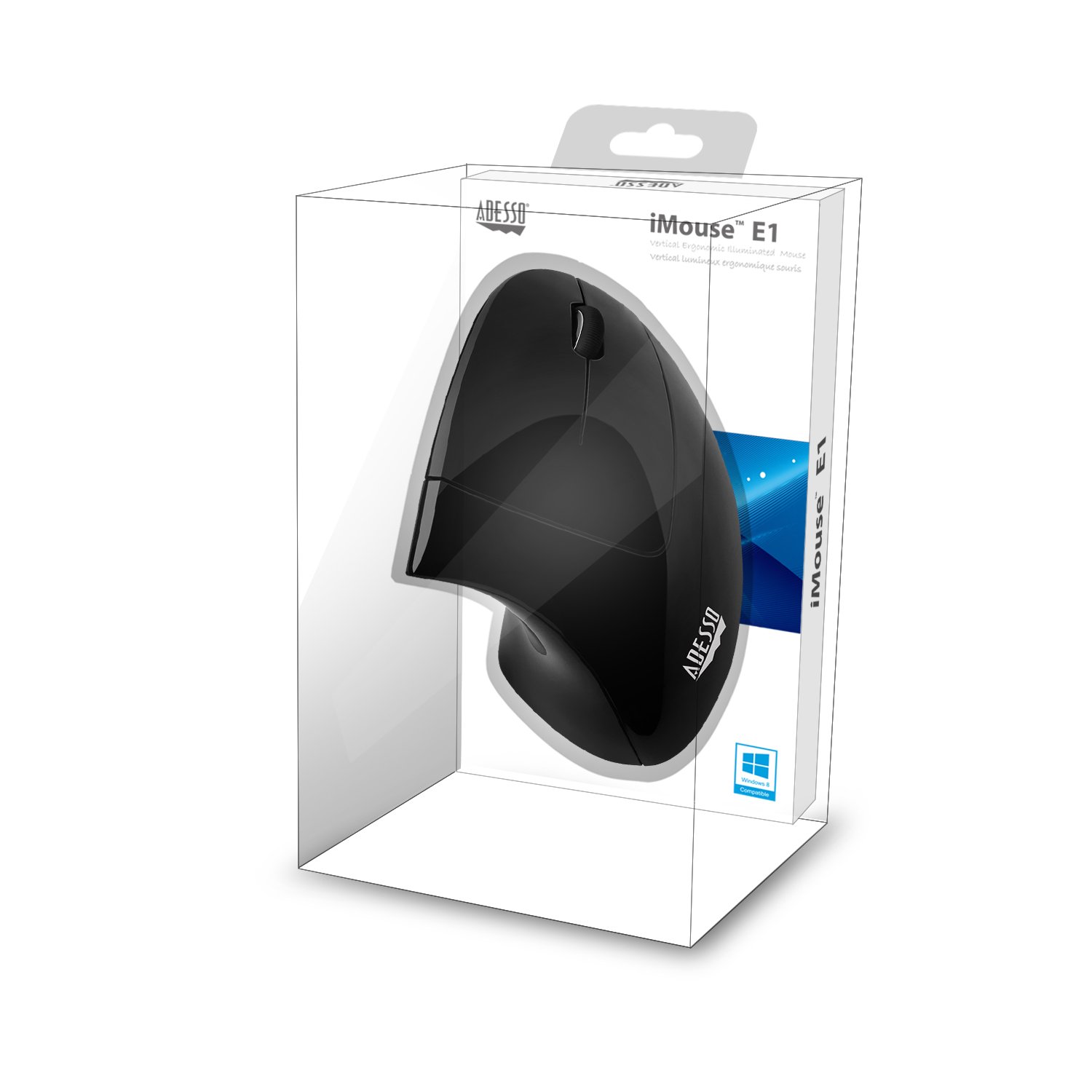 Adesso iMouse E1 Vertical Ergonomic Illuminated Mouse