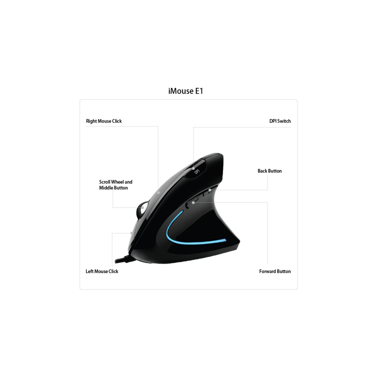 Adesso iMouse E1 Vertical Ergonomic Illuminated Mouse