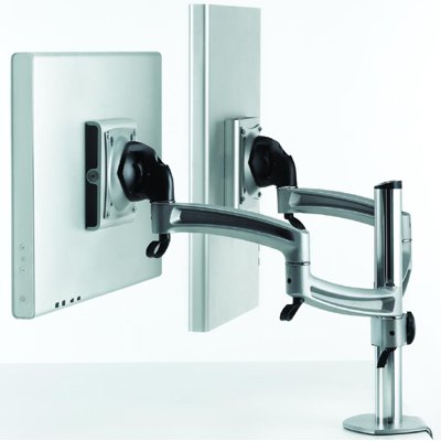 Chief K2C200S KONTOUR Column Desk Clamp Mount for Dual Monitors