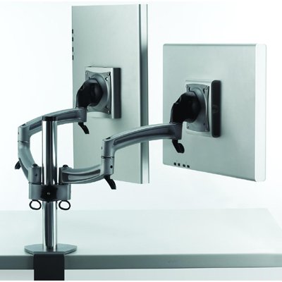 Chief K2C200S KONTOUR Column Desk Clamp Mount for Dual Monitors