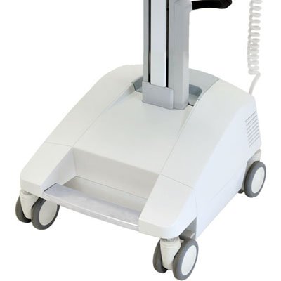 This image shows the Base of Ergotron SV32-91126 StyleView PHD Laptop Cart with 6 Drawers and Powered (white/grey)