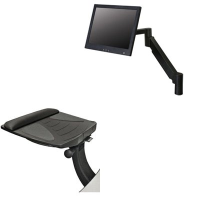 Petite User S Sit Stand Keyboard Platform Monitor Arm