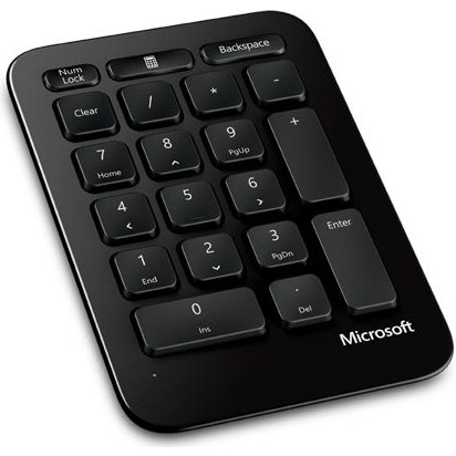 Separate number pad provides greater flexibility for workspace setup