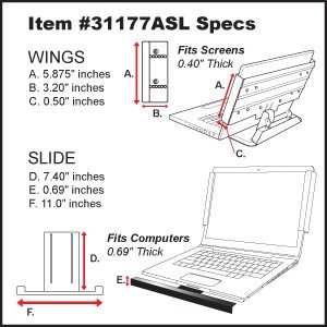 Anchorpad 31177SLIM Laptop Security Mount Slim