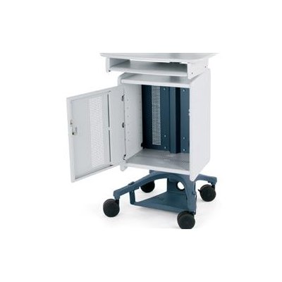 Anthro ZCA01SB/CG Zido Cart Locking Door Cabinet in Cool Grey