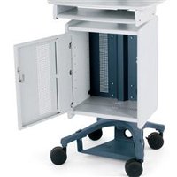 Anthro ZCA01SB/CG Zido Cart Locking Door Cabinet in Cool Grey