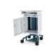 Anthro ZCA01SB/CG Zido Cart Locking Door Cabinet in Cool Grey