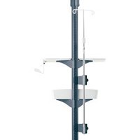 Anthro ZIVSB Zido Cart  IV Pole and Brackets in Silver Pole with Slate Blue Brackets