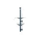 Anthro ZIVSB Zido Cart  IV Pole and Brackets in Silver Pole with Slate Blue Brackets