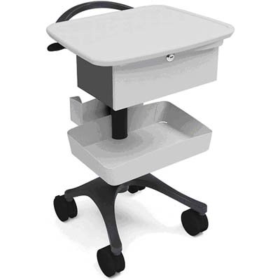 Anthro BZD04SB/CG4 Height Adjustable Healthcare Compact Phlebotomy Cart