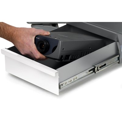 Anthro 743SS Metal Drawer Silver Satin with Polar White Drawer Front
