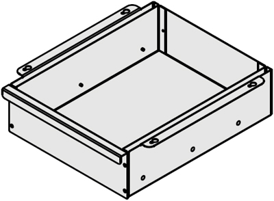 Anthro 743SS Metal Drawer Silver Satin