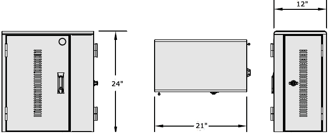 Technical Drawing for Anthro TAB20SS/PW Secure 20 Unit Tablet Charging Cabinet