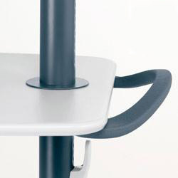 Anthro ZHSB Standard Handle for Zido Fixed Height and Adjustable Height Carts in Slate Blue