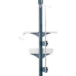 Anthro ZIVSB IV Pole and Brackets (Silver Pole with Slate Blue Brackets)