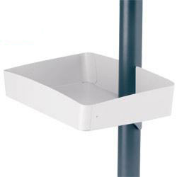Anthro ZMBSB/CG Metal Bin in Cool Grey Metal with Slate Blue Bracket