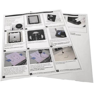 Instructions of Archelon APiP01S Secure Protected iPad Enclosure Traditional Table Top Mount