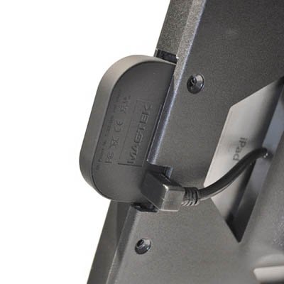 Close up of charing cable into card reader